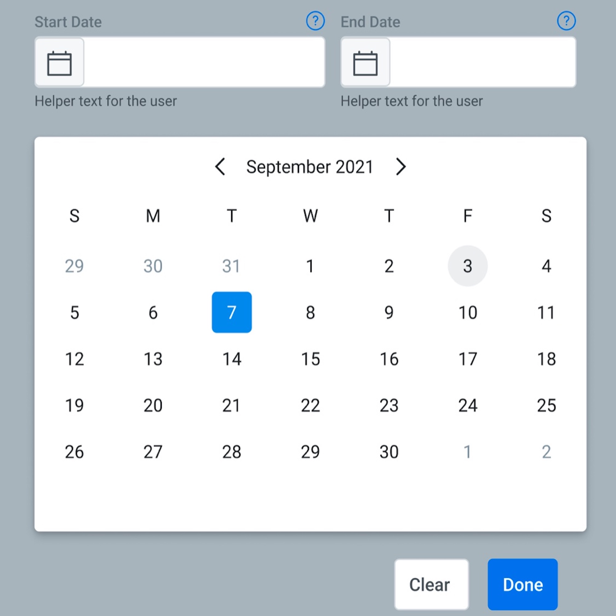 Date range picker